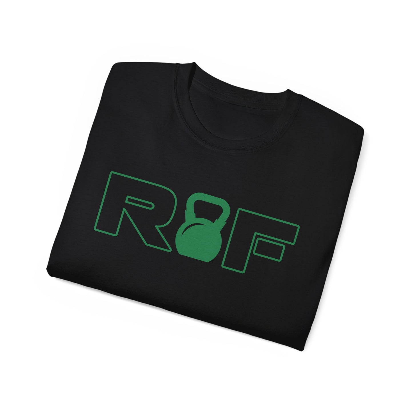 RF Kettlebell Logo Green Outline Tee