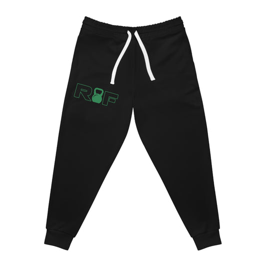 RF Green Kettlebell Minimalist Logo Athletic Joggers