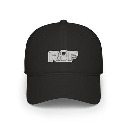 RF Light Grey Logo Black Baseball Cap