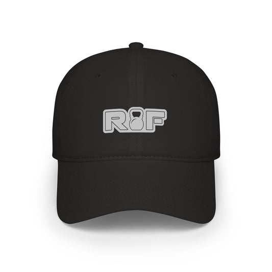 RF Light Grey Logo Black Baseball Cap