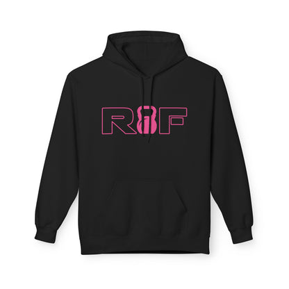 RF Kettlebell Logo Pink Minimalist Outline Hoodie