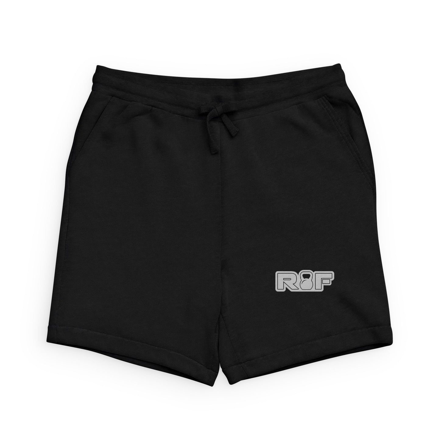 RF Light Grey Logo Black Shorts