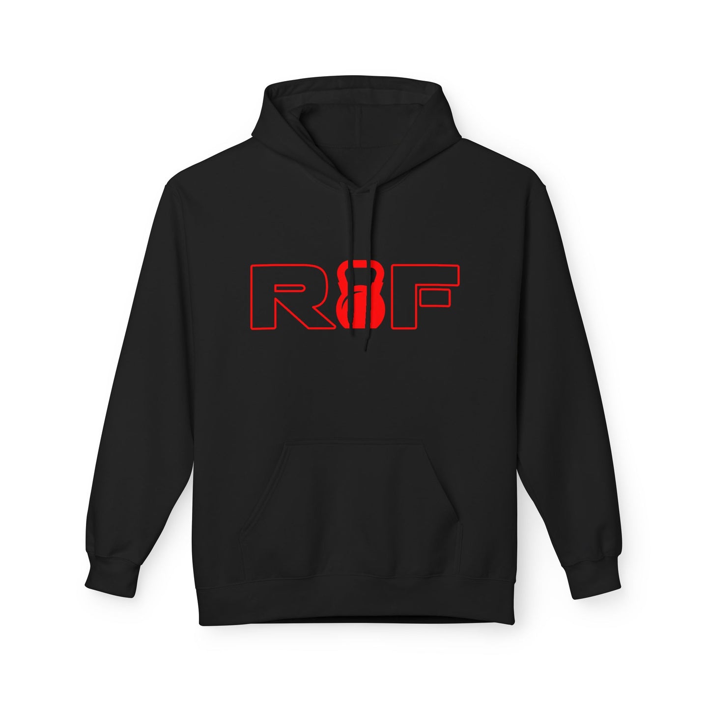RF Kettlebell Logo Red Minimalist Outline Hoodie