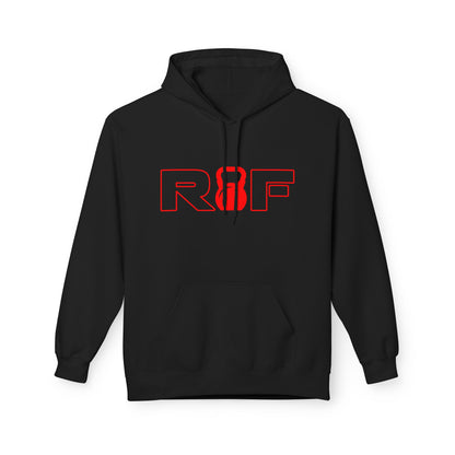 RF Kettlebell Logo Red Minimalist Outline Hoodie