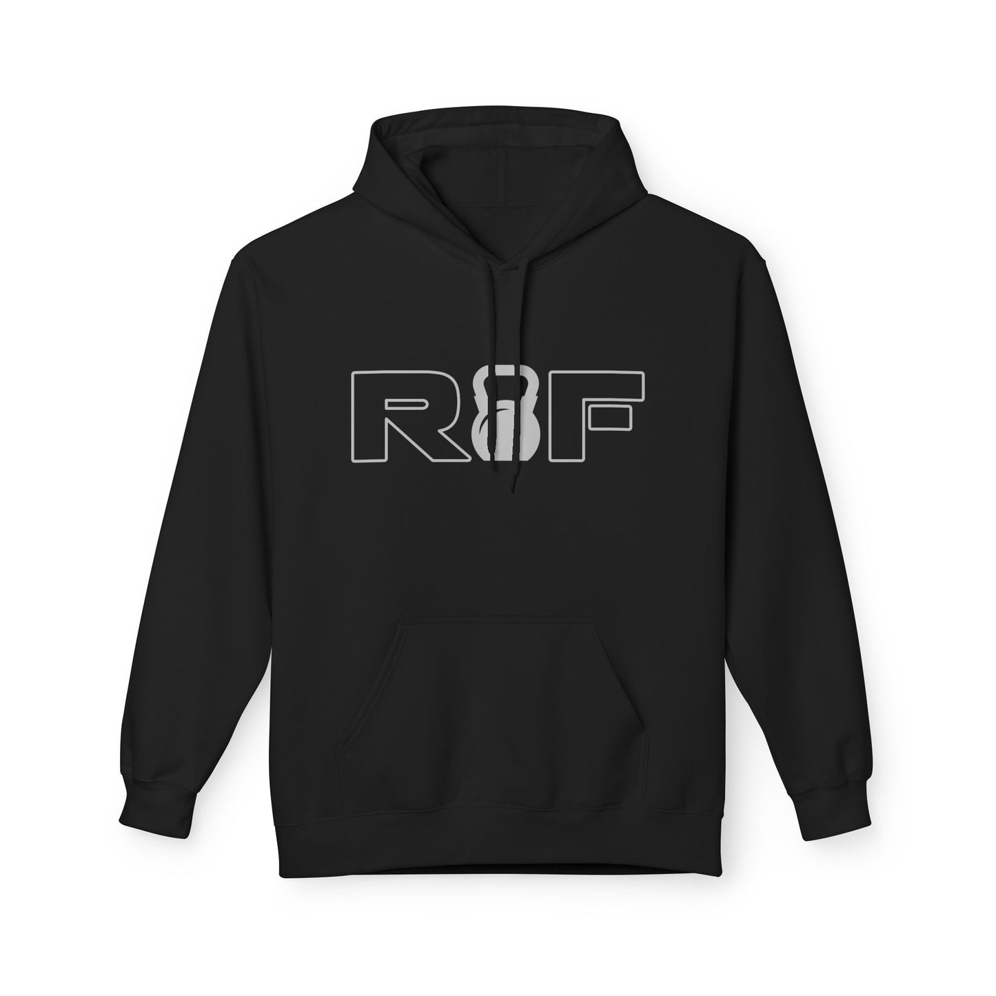 RF Kettlebell Logo Light Grey Minimalist Outline Hoodie