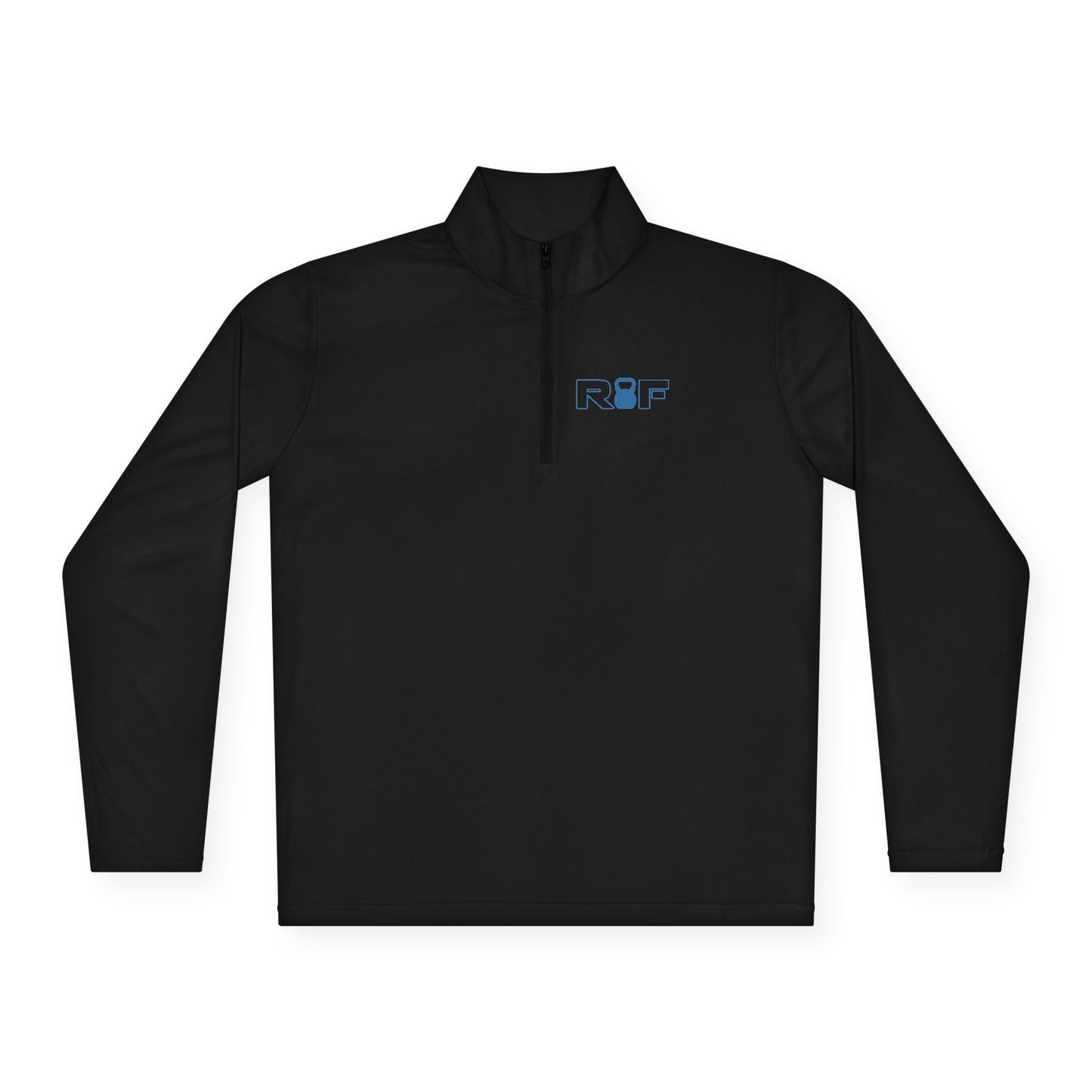 RF Minimalist Blue Logo Quarter-Zip Pullover