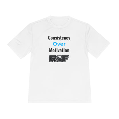 RF Black Logo Consistency Over Motivation Workout Shirt