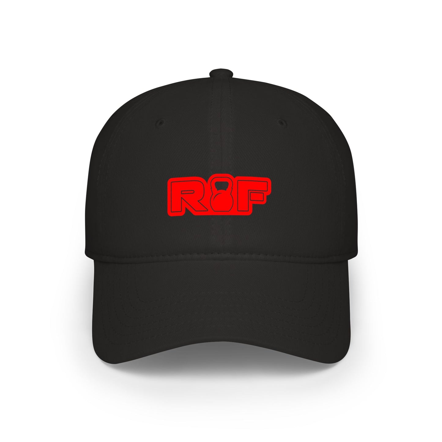 RF Red Logo Black Baseball Cap