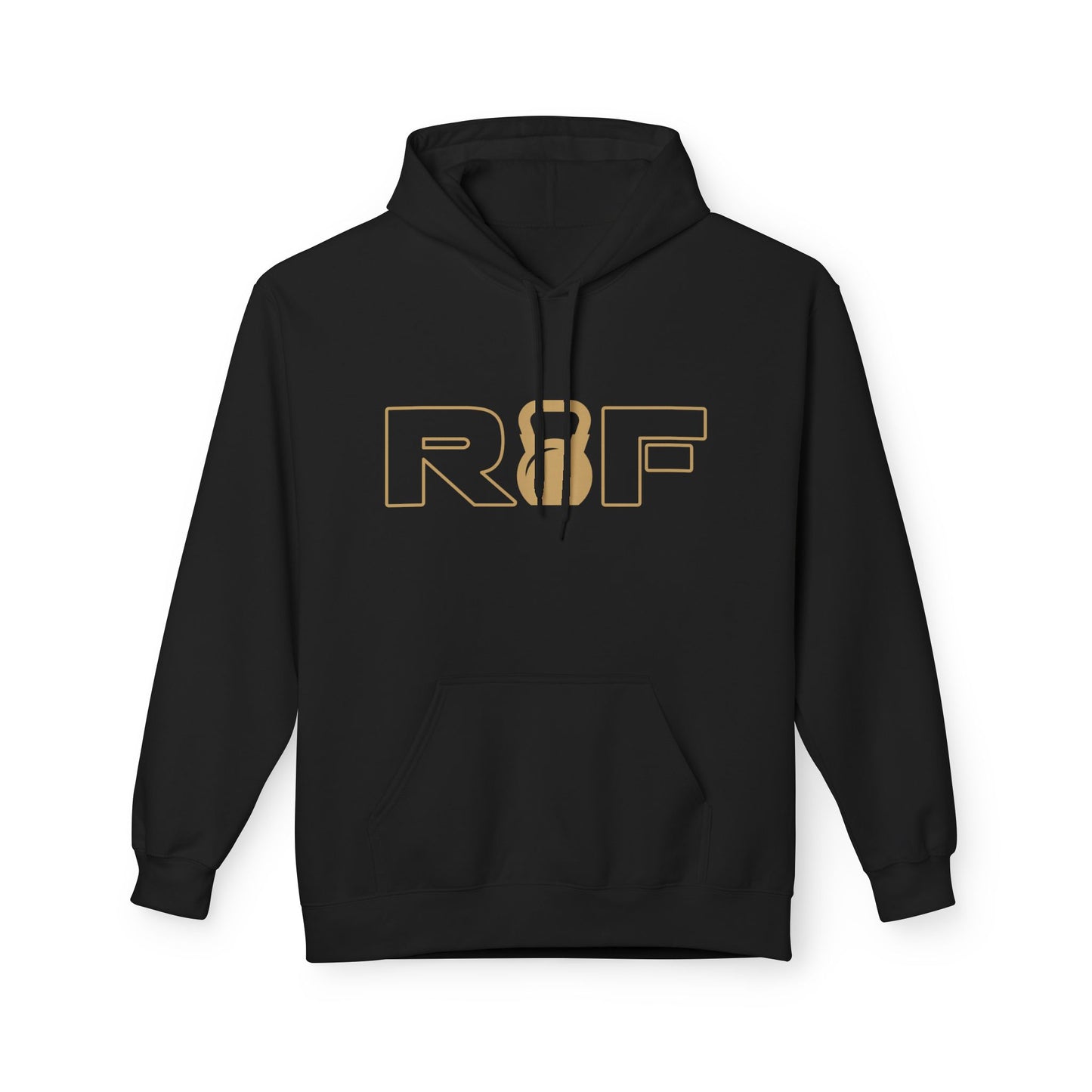 RF Kettlebell Logo Gold Minimalist Outline Hoodie