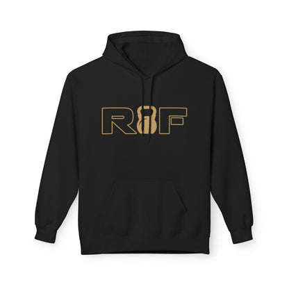 RF Kettlebell Logo Gold Minimalist Outline Hoodie