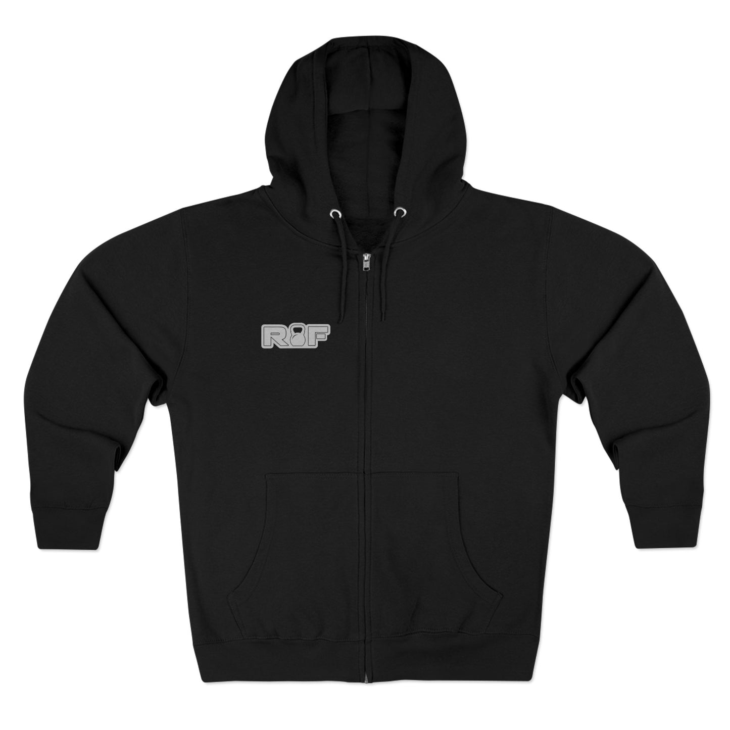 RF Light Grey Logo Full Zip Hoodie