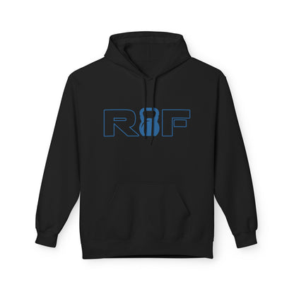 RF Kettlebell Logo Blue Minimalist Outline White Hoodie