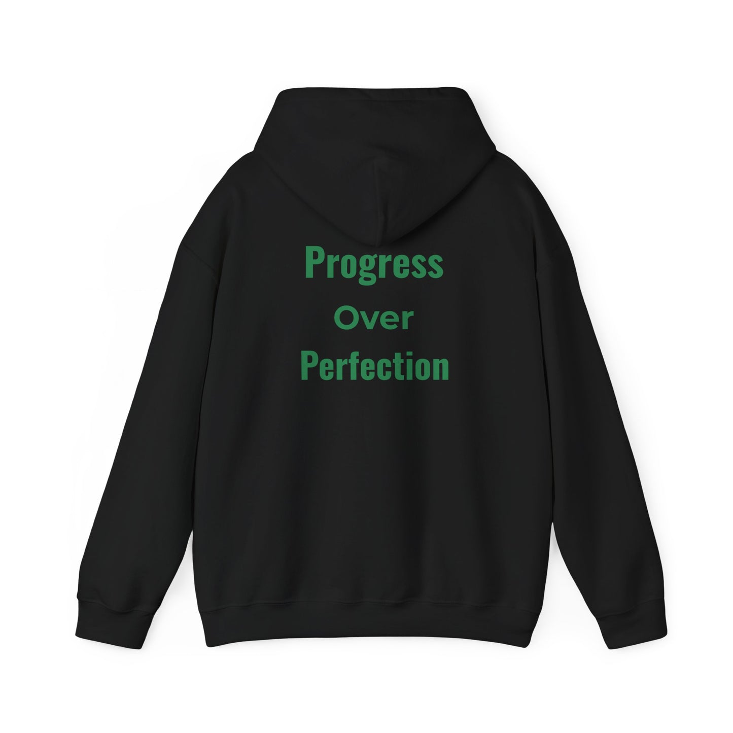 RF Green Logo Progress Over Perfection Hoodie