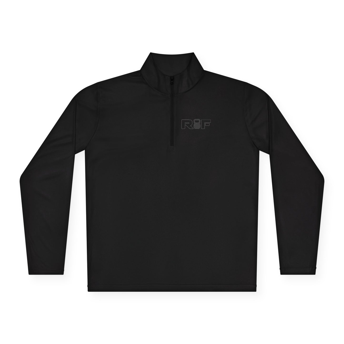 RF Minimalist Dark Grey Logo Quarter-Zip Pullover