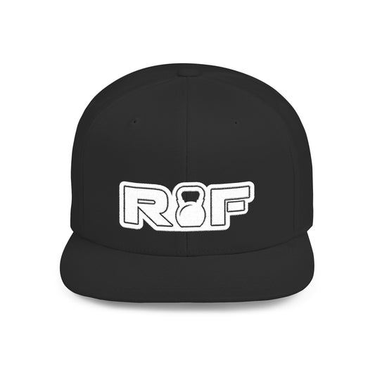 RF Kettlebell Flat Bill Snapback Hat — Fitness Gym Weightlifting Cap