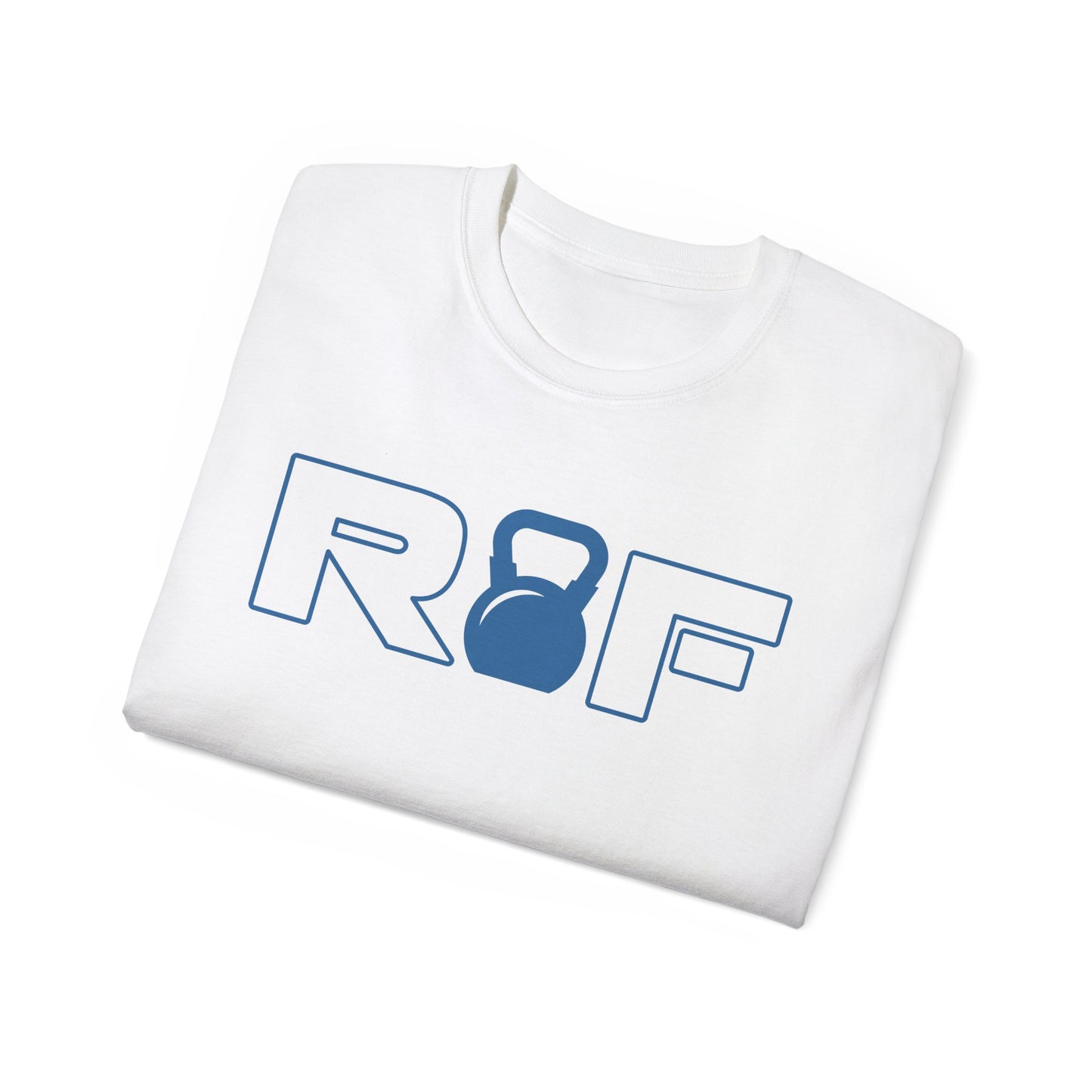 RF Kettlebell Logo Blue Outline Tee