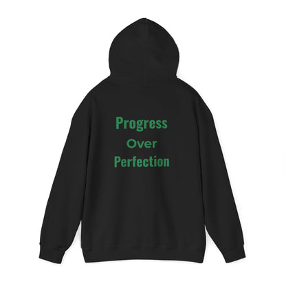 RF Green Logo Progress Over Perfection Hoodie