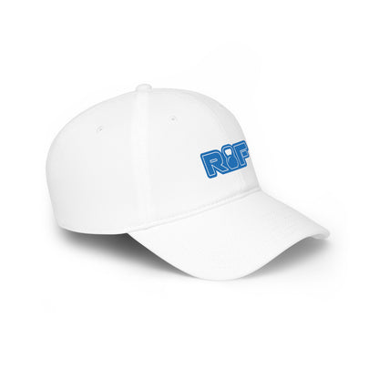 RF Blue Logo White Baseball Cap
