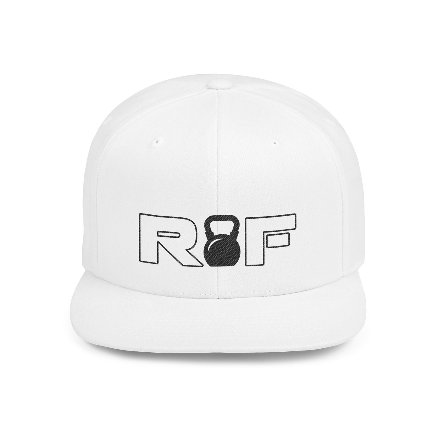 RF Minimal Logo Kettlebell Flat Bill Snapback Hat