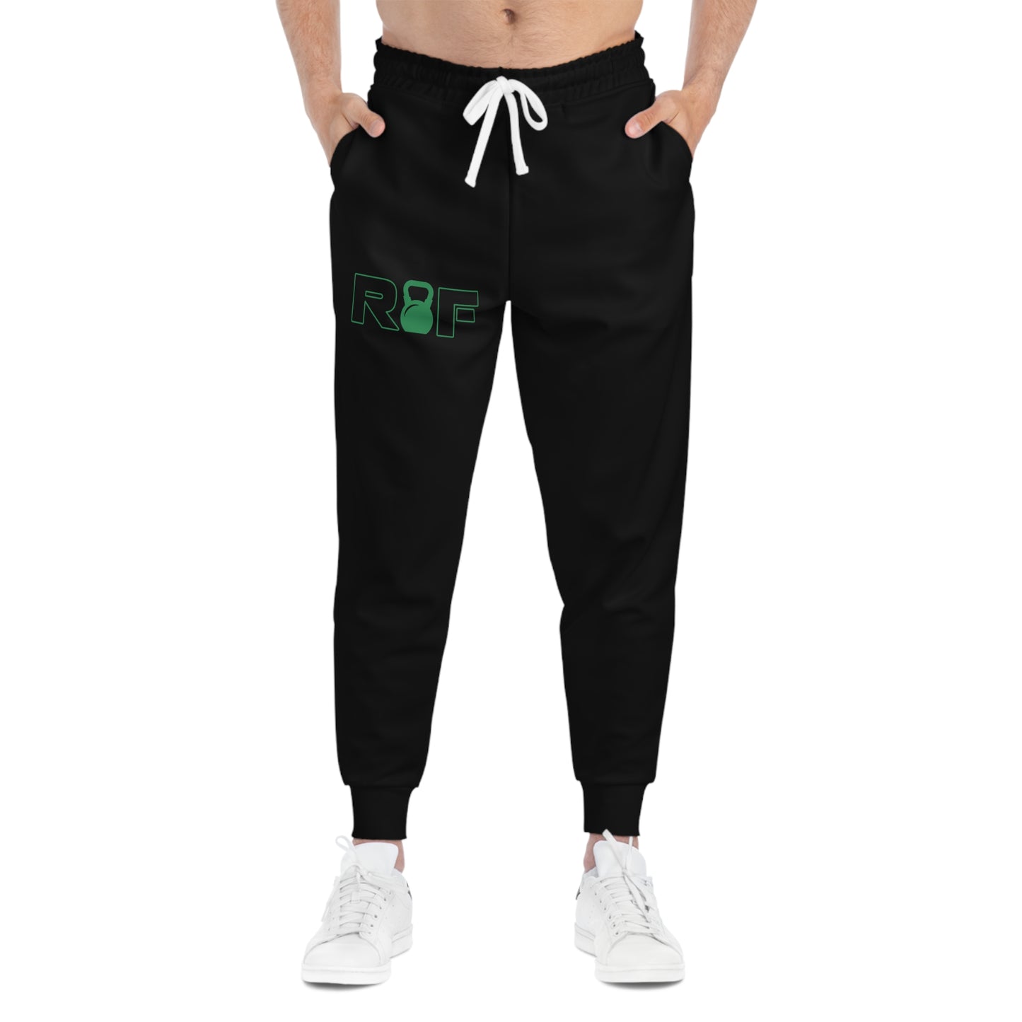 RF Green Kettlebell Minimalist Logo Athletic Joggers