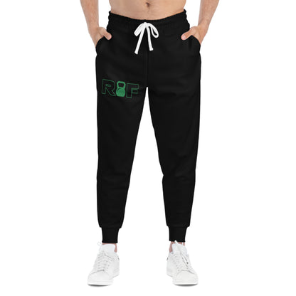 RF Green Kettlebell Minimalist Logo Athletic Joggers