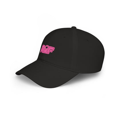 RF Pink Logo Black Baseball Cap