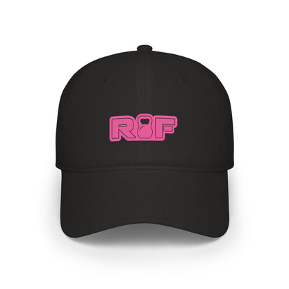 RF Pink Logo Black Baseball Cap
