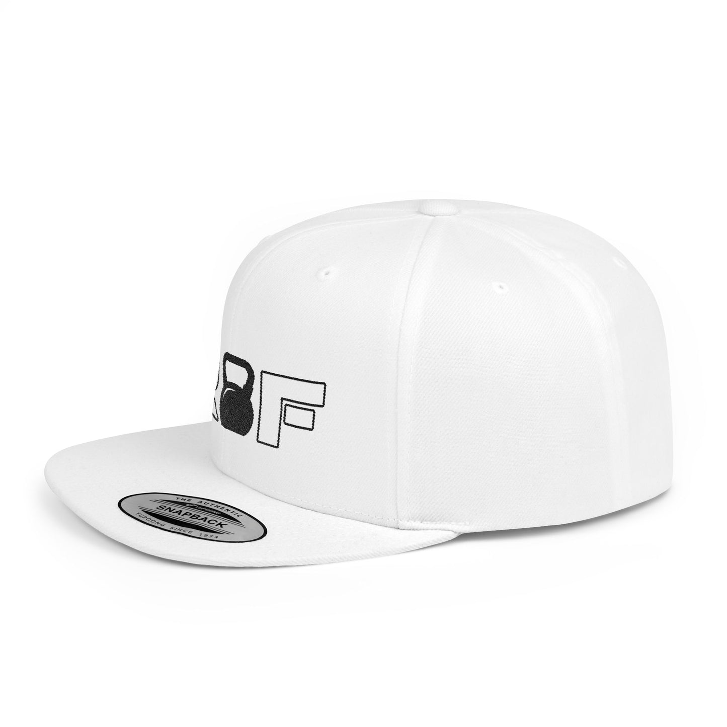 RF Minimal Logo Kettlebell Flat Bill Snapback Hat