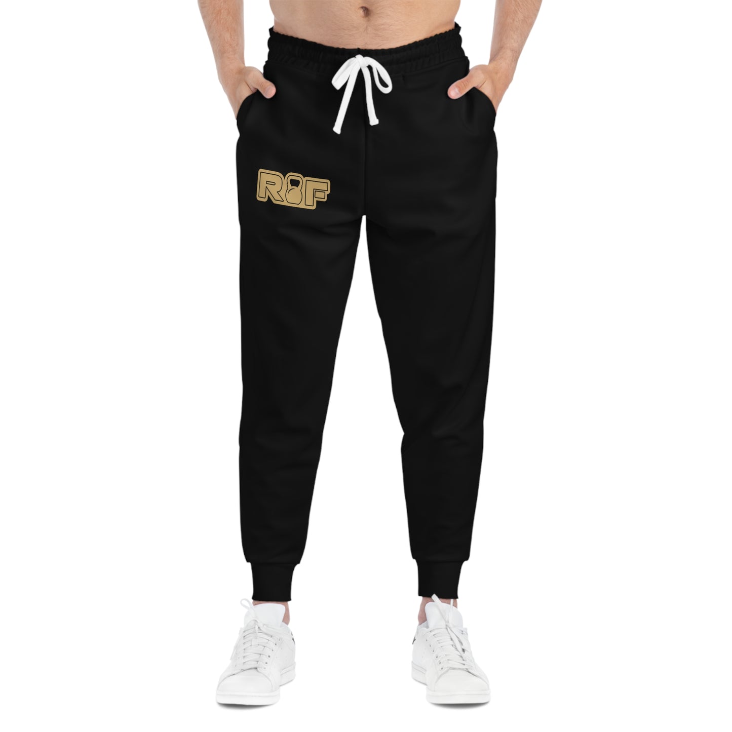 RF Gold Logo Black Athletic Joggers