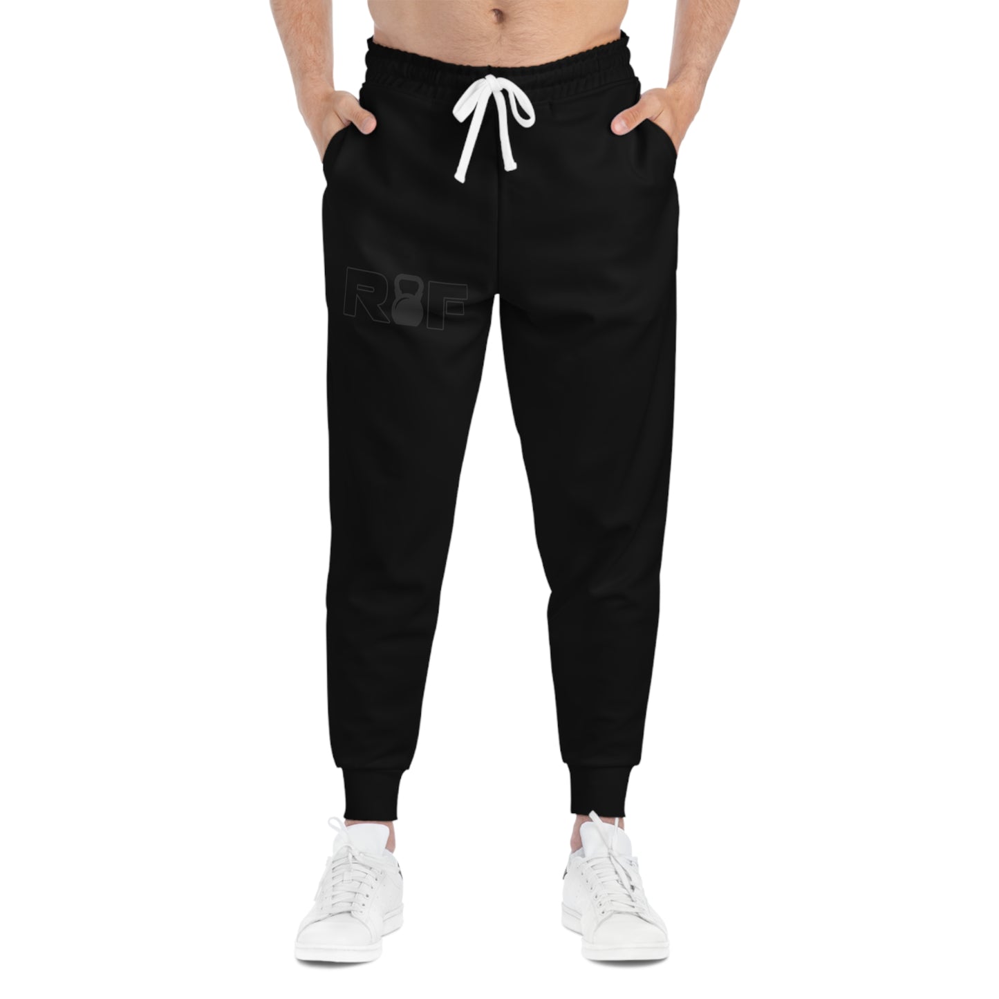 RF Dark Grey Kettlebell Minimalist Logo Athletic Joggers