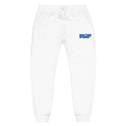 RF White Fleece Cozy Casual Sweatpants