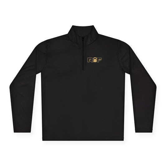 RF Minimalist Gold Logo Quarter-Zip Pullover