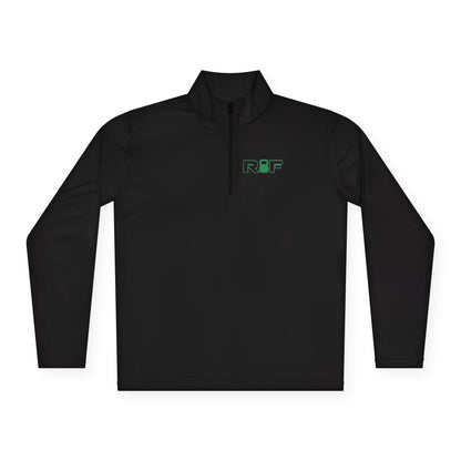 RF Minimalist Green Logo Quarter-Zip Pullover