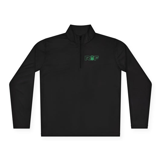 RF Minimalist Green Logo Quarter-Zip Pullover