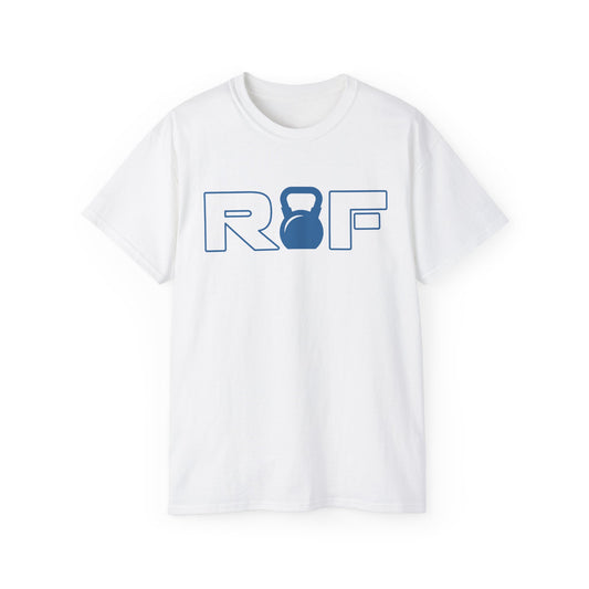 RF Kettlebell Logo Blue Outline Tee