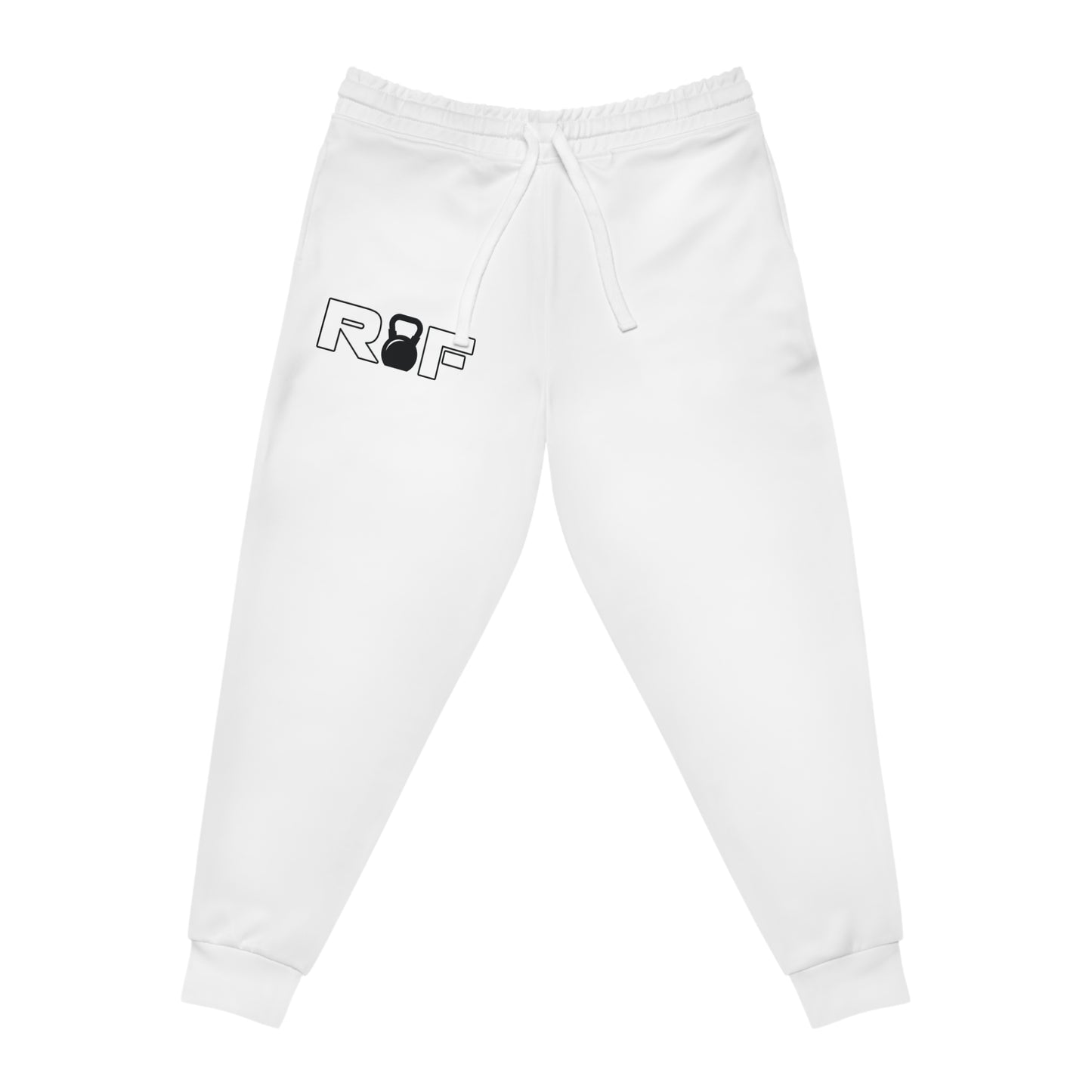 RF Minimal Logo White Athletic Joggers
