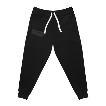 RF Dark Grey Logo Black Athletic Joggers