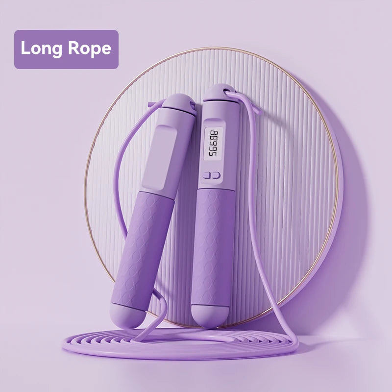 Counting Jump Rope Ball Anti-Skid Handle Cordless Weighted Jump Rope for Home Use Portable Weight Loss for Indoor Outdoor
